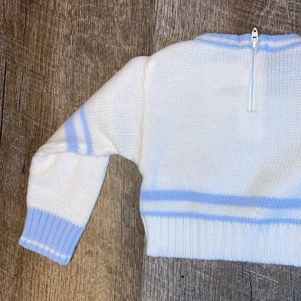 Carter’s Vintage Knit Varsity Stripe Football Sweater size 6/9 months